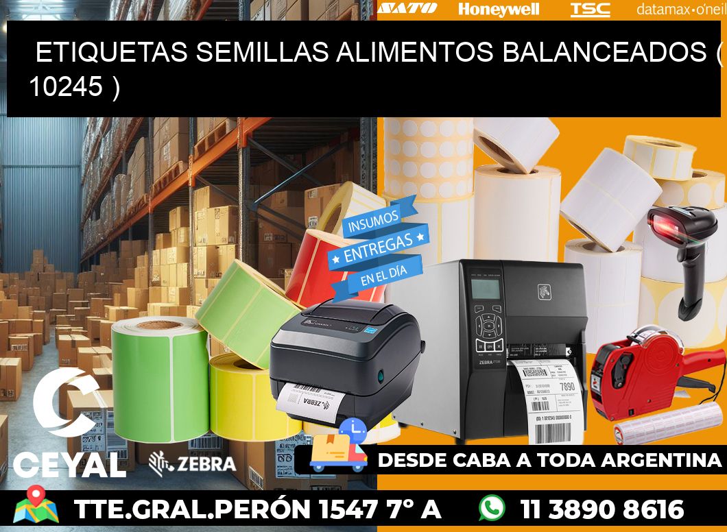 ETIQUETAS SEMILLAS ALIMENTOS BALANCEADOS ( 10245 )