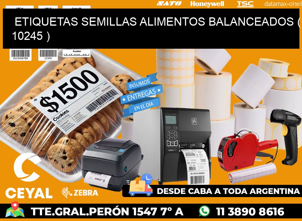 ETIQUETAS SEMILLAS ALIMENTOS BALANCEADOS ( 10245 )