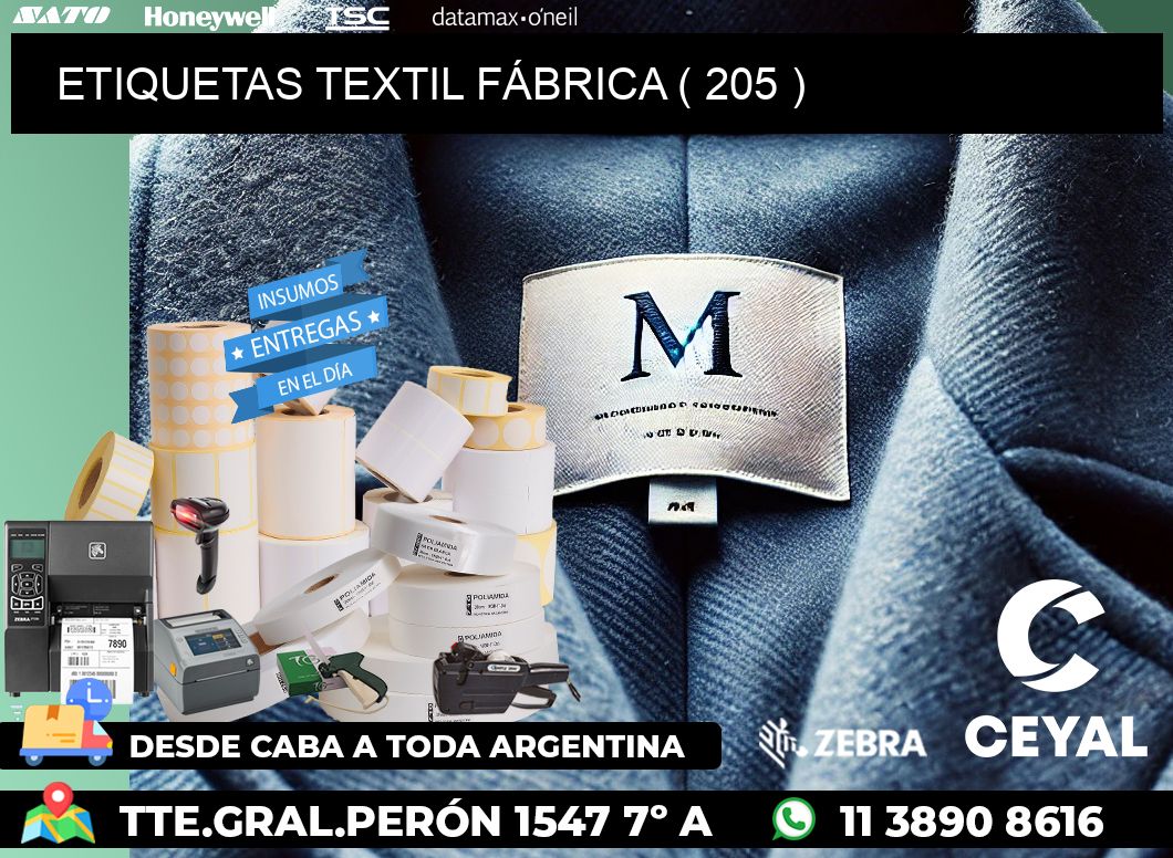 ETIQUETAS TEXTIL FÁBRICA ( 205 )