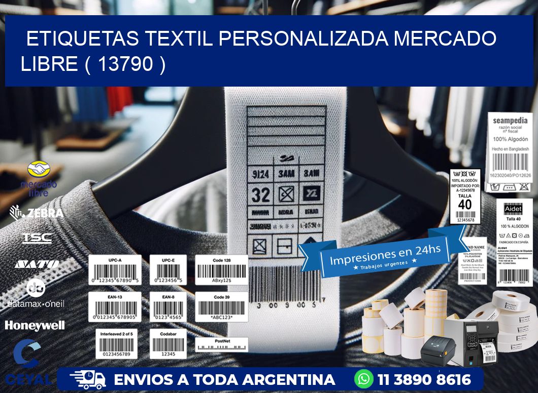 ETIQUETAS TEXTIL PERSONALIZADA MERCADO LIBRE ( 13790 )