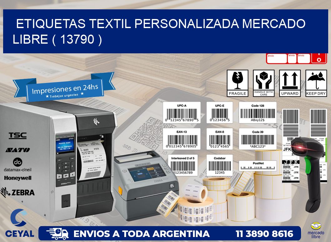 ETIQUETAS TEXTIL PERSONALIZADA MERCADO LIBRE ( 13790 )