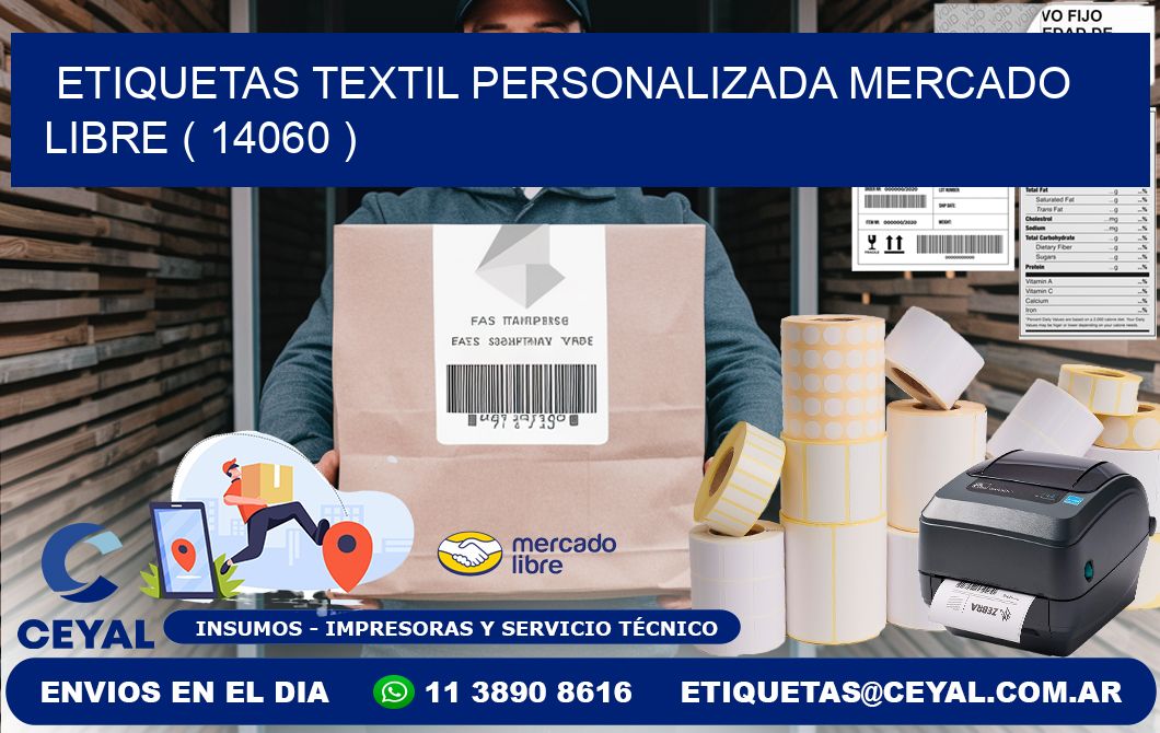 ETIQUETAS TEXTIL PERSONALIZADA MERCADO LIBRE ( 14060 )