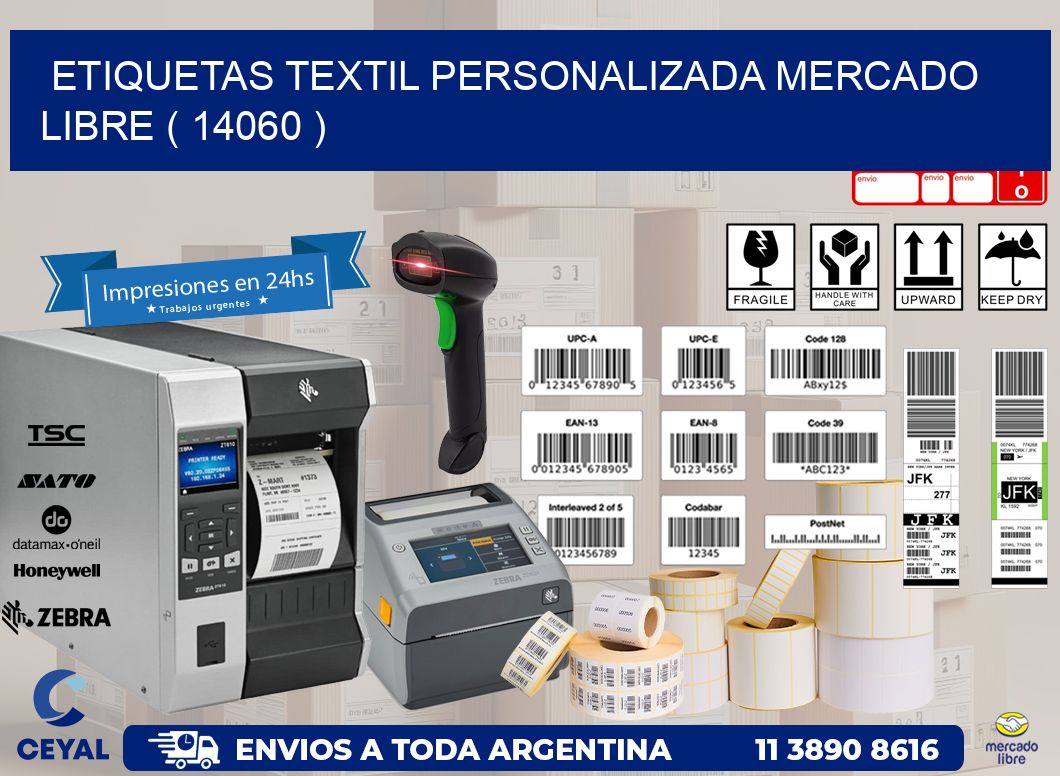 ETIQUETAS TEXTIL PERSONALIZADA MERCADO LIBRE ( 14060 )