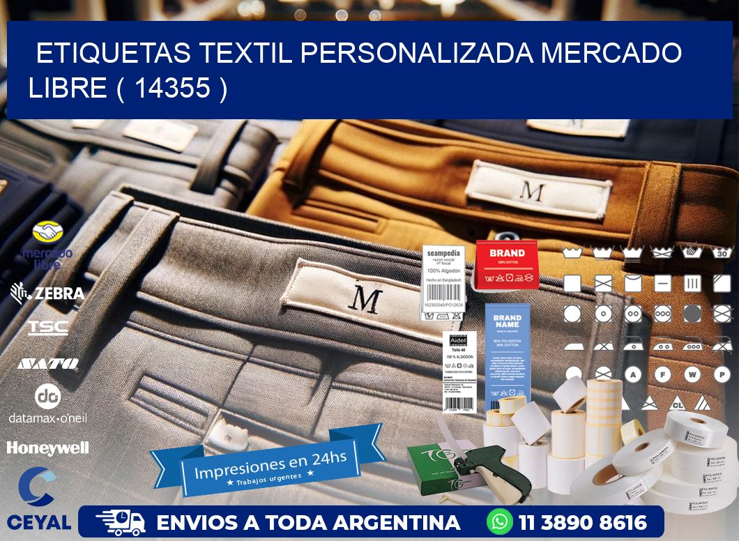 ETIQUETAS TEXTIL PERSONALIZADA MERCADO LIBRE ( 14355 )