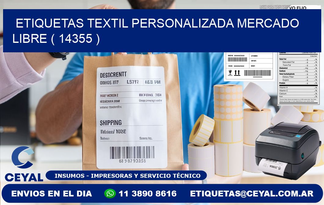 ETIQUETAS TEXTIL PERSONALIZADA MERCADO LIBRE ( 14355 )