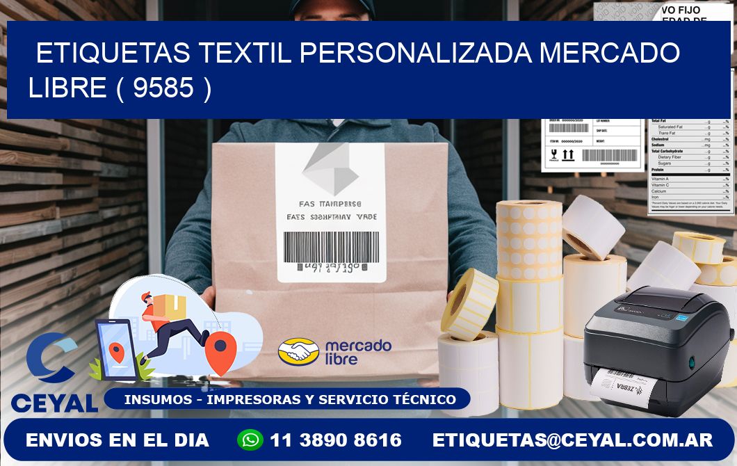 ETIQUETAS TEXTIL PERSONALIZADA MERCADO LIBRE ( 9585 )