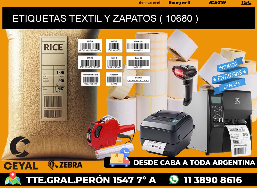 ETIQUETAS TEXTIL Y ZAPATOS ( 10680 )