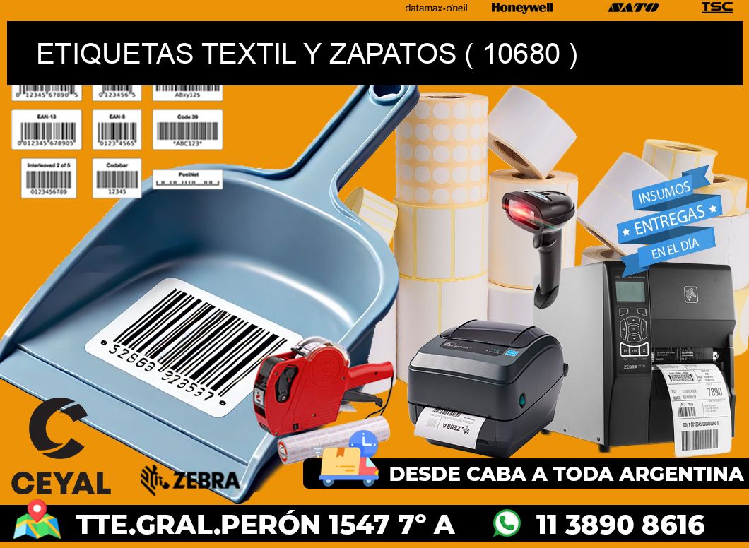 ETIQUETAS TEXTIL Y ZAPATOS ( 10680 )