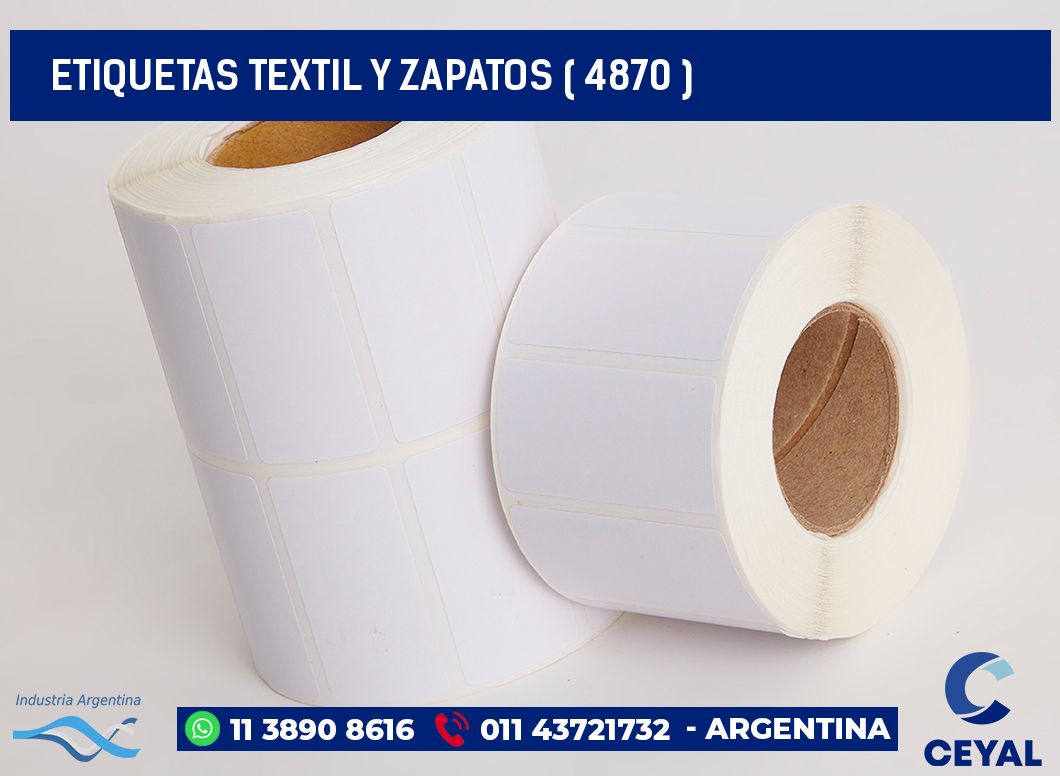 ETIQUETAS TEXTIL Y ZAPATOS ( 4870 )