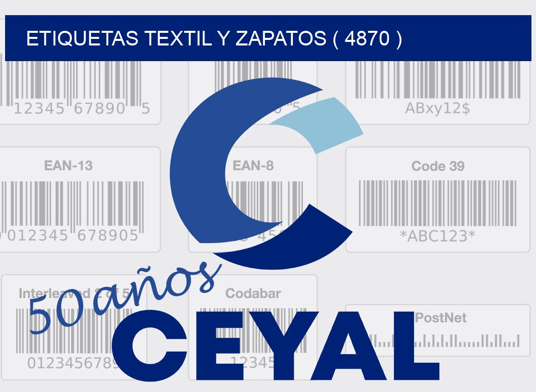 ETIQUETAS TEXTIL Y ZAPATOS ( 4870 )