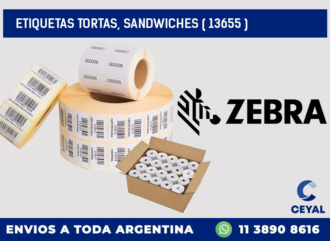 ETIQUETAS TORTAS, SANDWICHES ( 13655 )