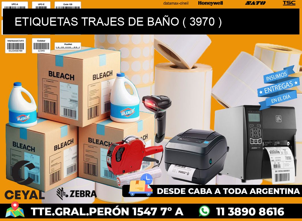 ETIQUETAS TRAJES DE BAÑO ( 3970 )