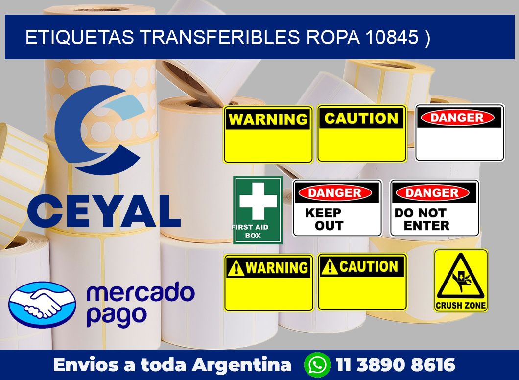 ETIQUETAS TRANSFERIBLES ROPA 10845 )