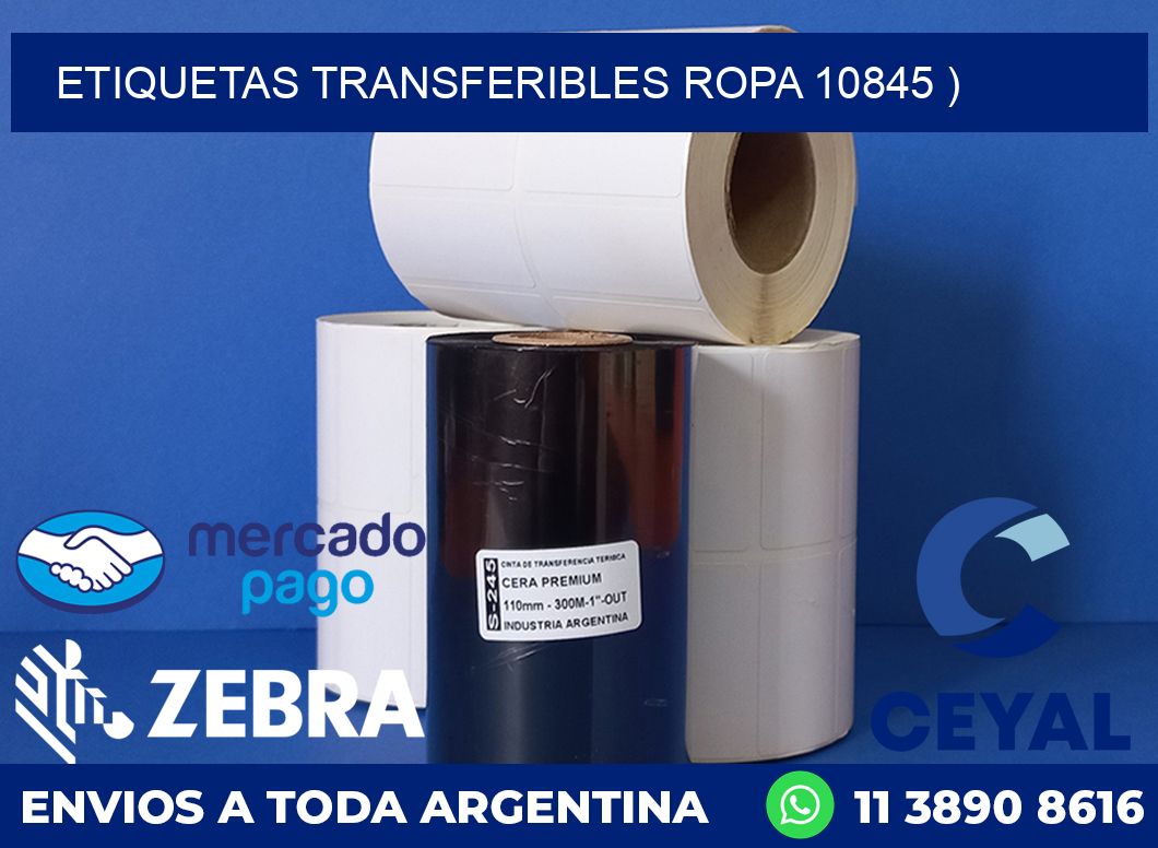 ETIQUETAS TRANSFERIBLES ROPA 10845 )