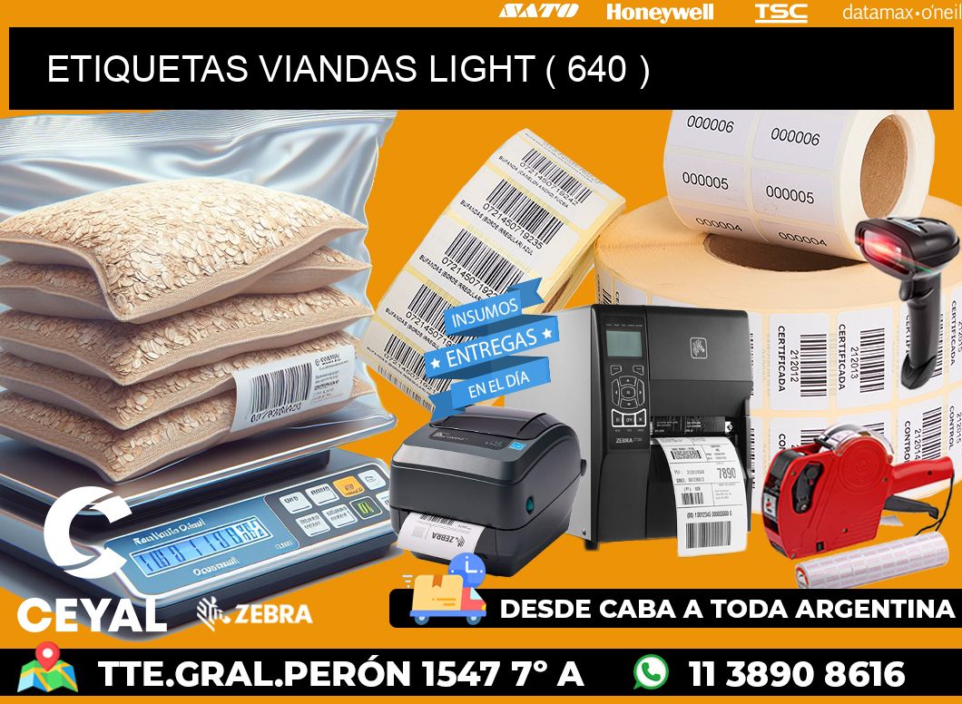 ETIQUETAS VIANDAS LIGHT ( 640 )