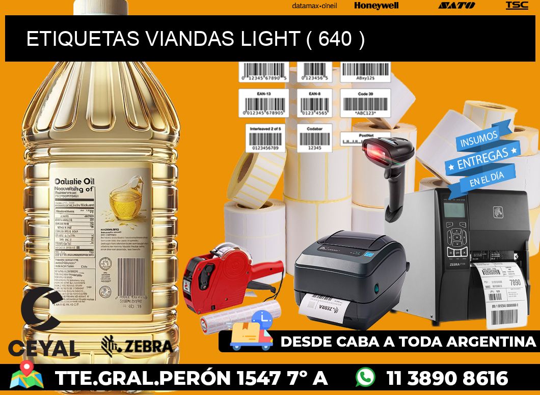 ETIQUETAS VIANDAS LIGHT ( 640 )