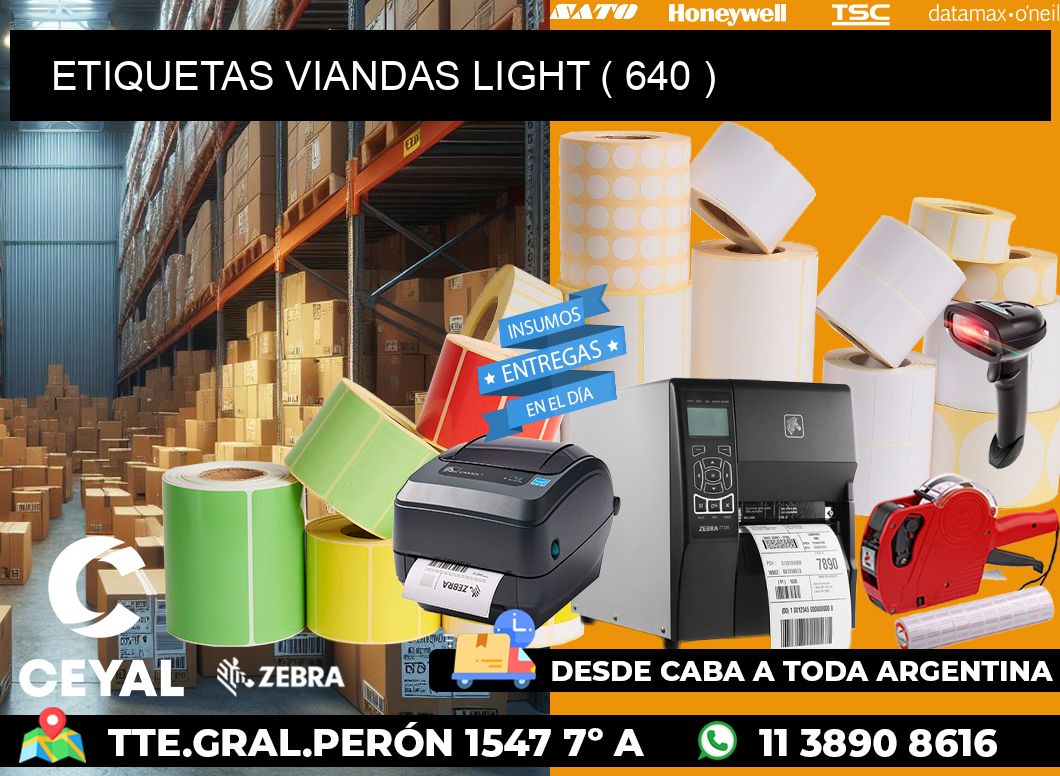 ETIQUETAS VIANDAS LIGHT ( 640 )