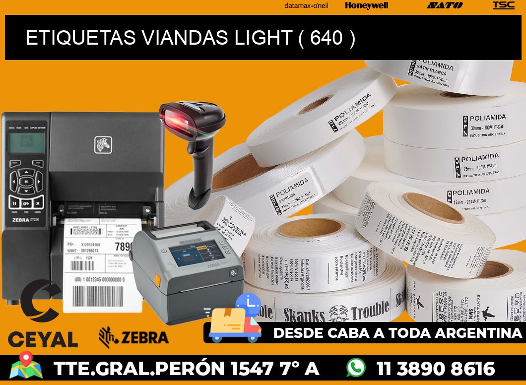 ETIQUETAS VIANDAS LIGHT ( 640 )