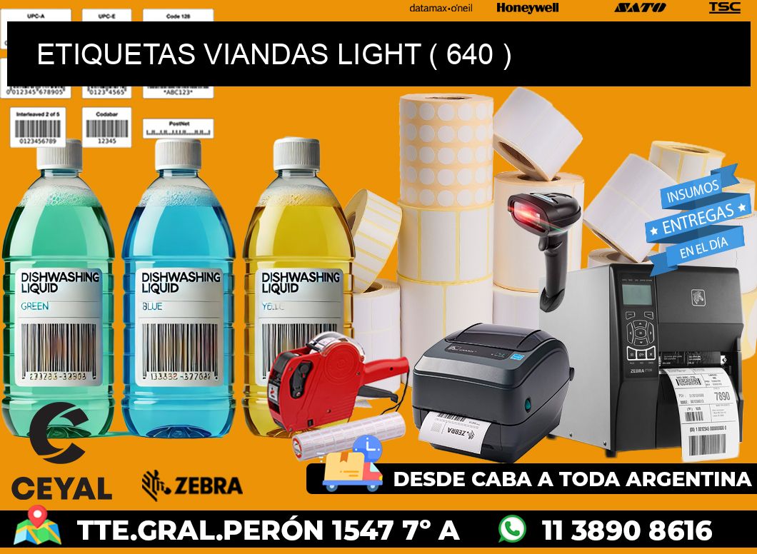 ETIQUETAS VIANDAS LIGHT ( 640 )