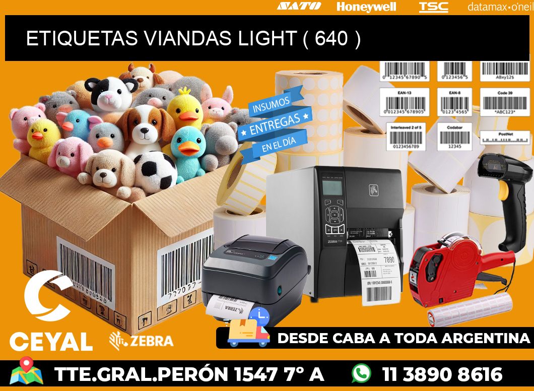 ETIQUETAS VIANDAS LIGHT ( 640 )