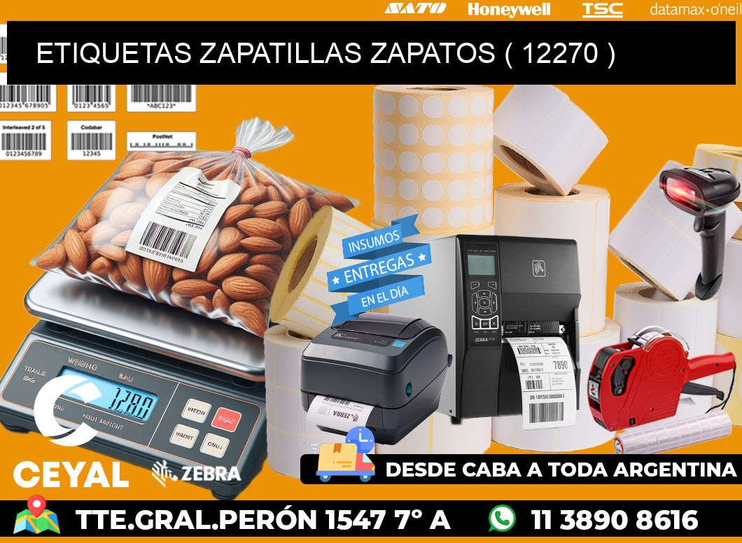 ETIQUETAS ZAPATILLAS ZAPATOS ( 12270 )