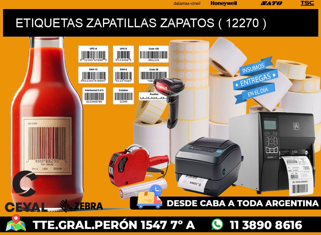 ETIQUETAS ZAPATILLAS ZAPATOS ( 12270 )
