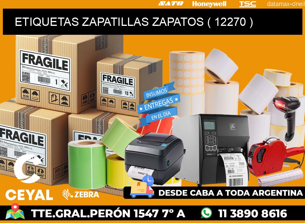 ETIQUETAS ZAPATILLAS ZAPATOS ( 12270 )