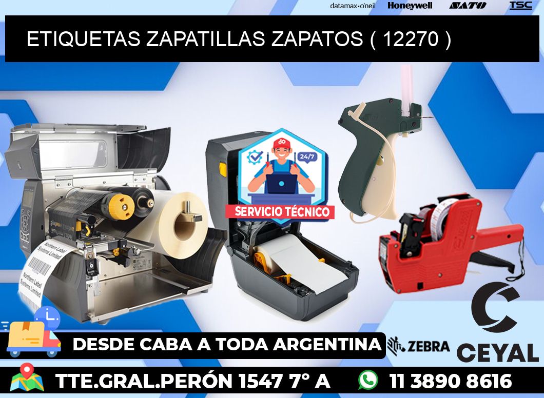 ETIQUETAS ZAPATILLAS ZAPATOS ( 12270 )