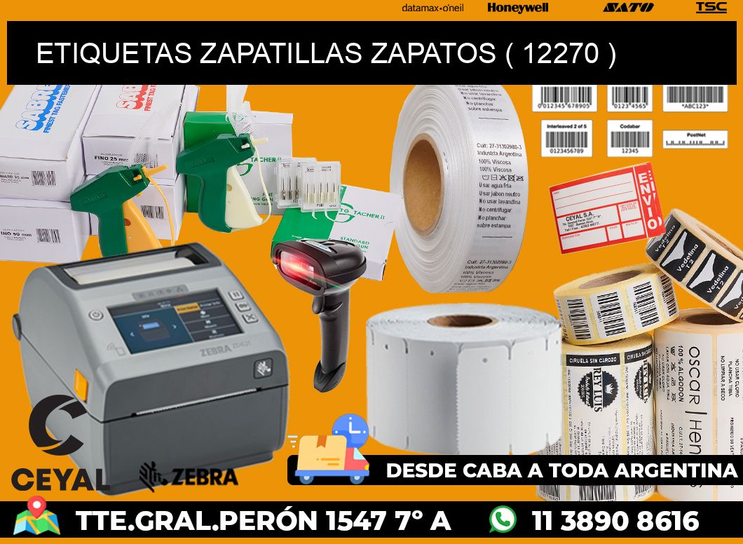 ETIQUETAS ZAPATILLAS ZAPATOS ( 12270 )