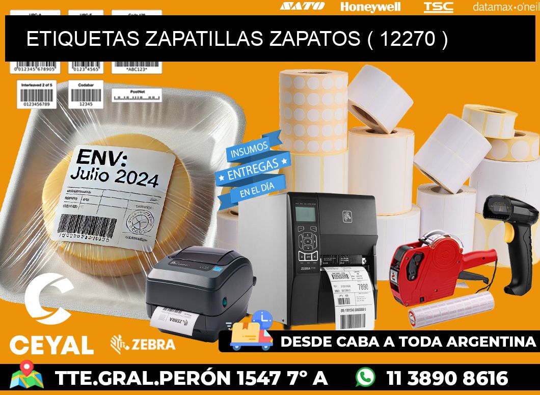 ETIQUETAS ZAPATILLAS ZAPATOS ( 12270 )
