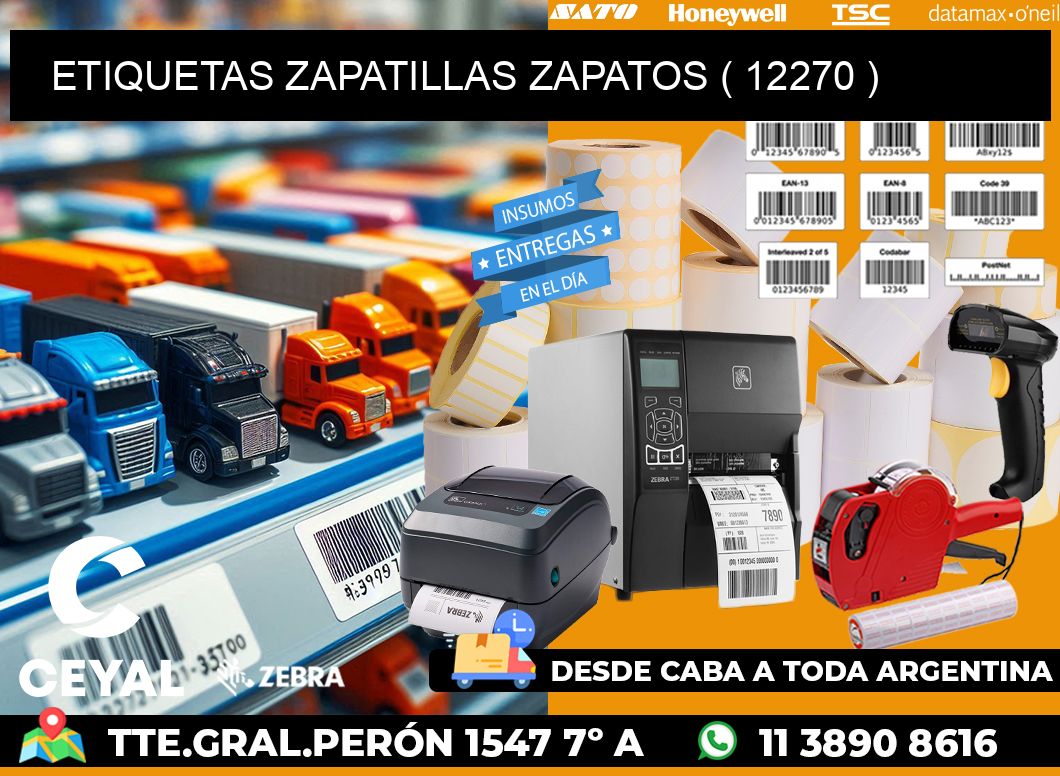 ETIQUETAS ZAPATILLAS ZAPATOS ( 12270 )