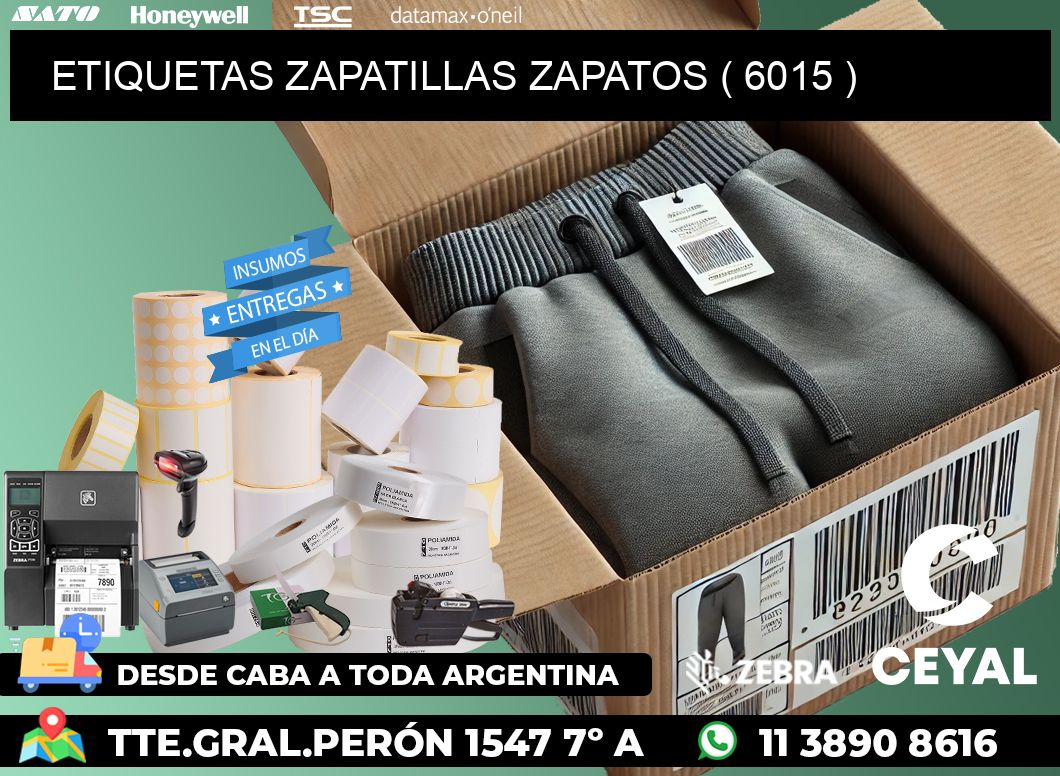 ETIQUETAS ZAPATILLAS ZAPATOS ( 6015 )