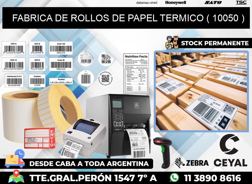 FABRICA DE ROLLOS DE PAPEL TERMICO ( 10050 )