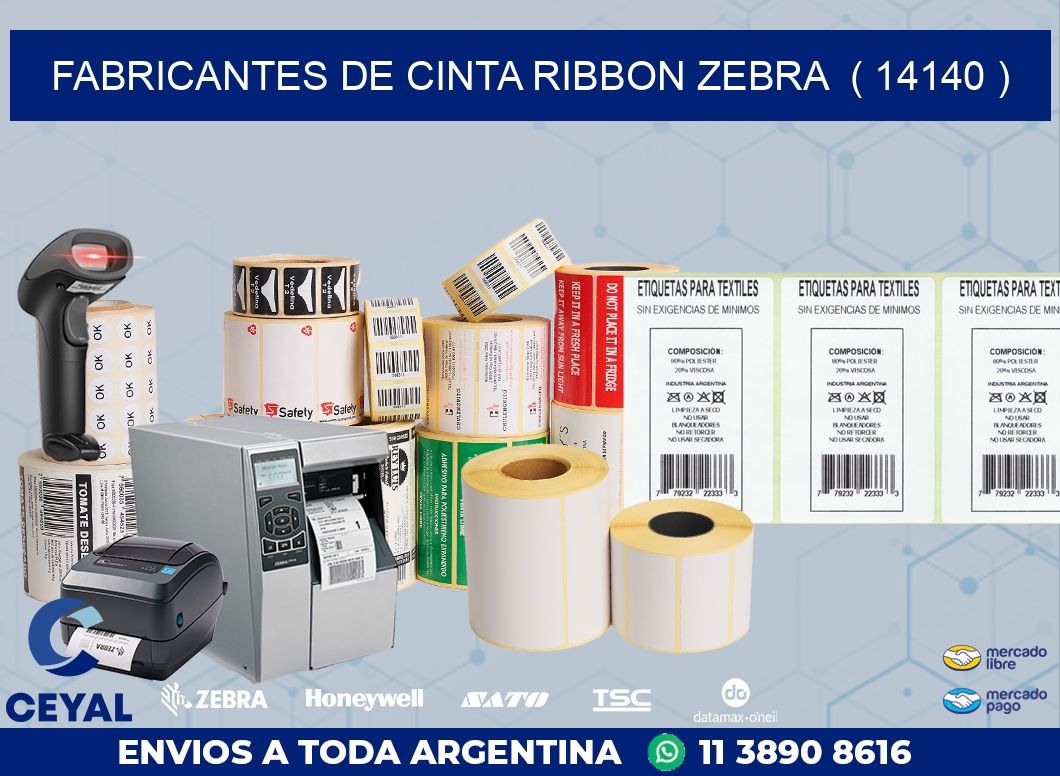 FABRICANTES DE CINTA RIBBON ZEBRA  ( 14140 )
