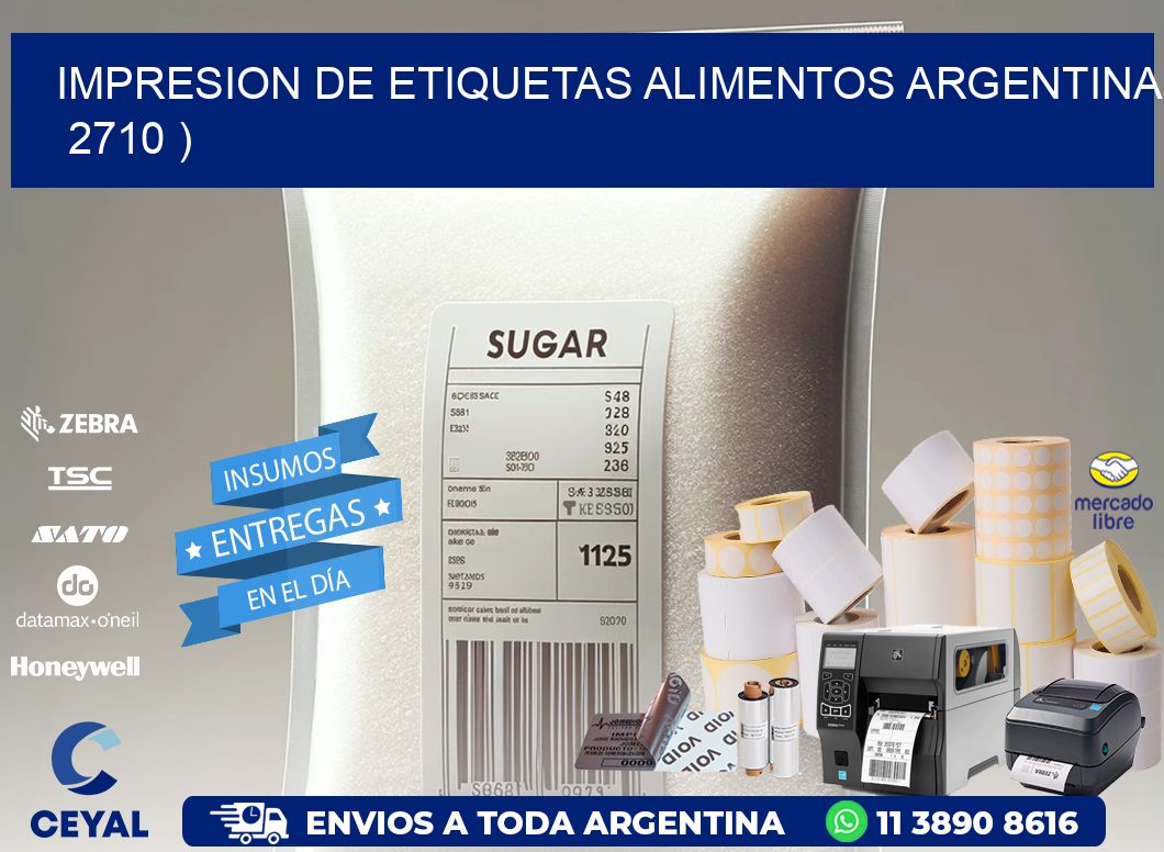 IMPRESION DE ETIQUETAS ALIMENTOS ARGENTINA   2710 )