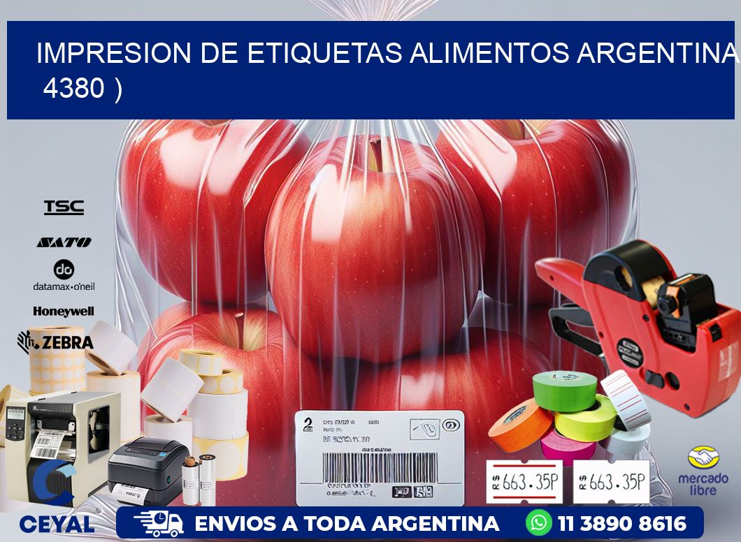 IMPRESION DE ETIQUETAS ALIMENTOS ARGENTINA   4380 )