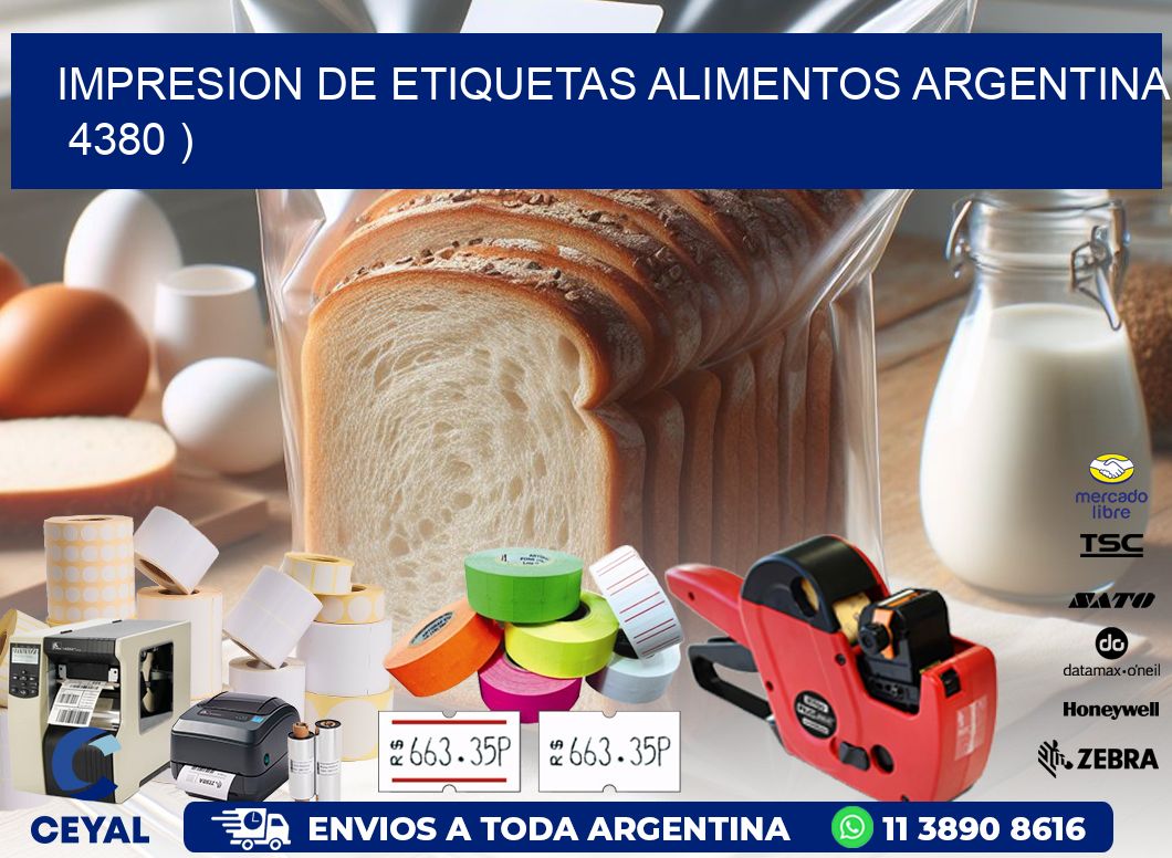 IMPRESION DE ETIQUETAS ALIMENTOS ARGENTINA   4380 )