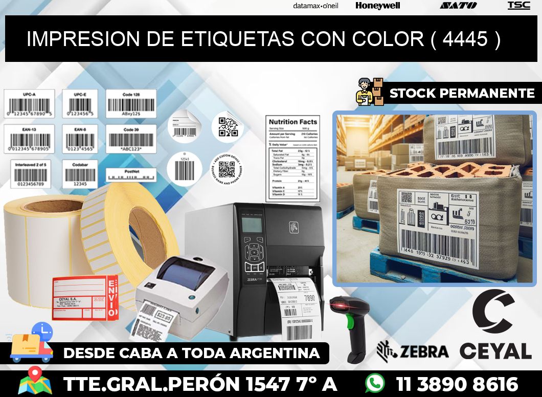 IMPRESION DE ETIQUETAS CON COLOR ( 4445 )