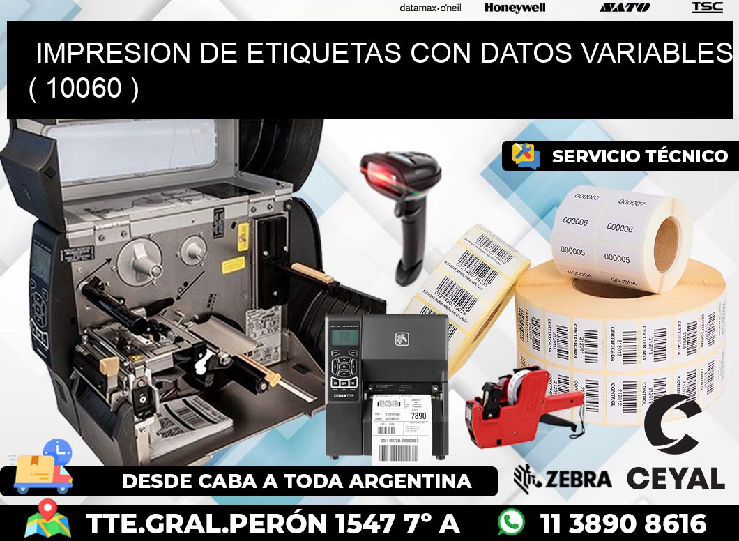 IMPRESION DE ETIQUETAS CON DATOS VARIABLES ( 10060 )
