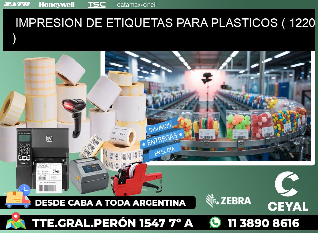 IMPRESION DE ETIQUETAS PARA PLASTICOS ( 1220 )