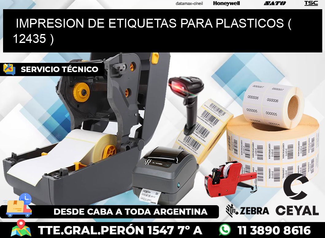 IMPRESION DE ETIQUETAS PARA PLASTICOS ( 12435 )