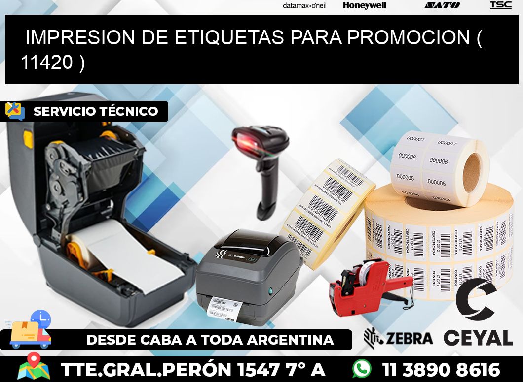 IMPRESION DE ETIQUETAS PARA PROMOCION ( 11420 )