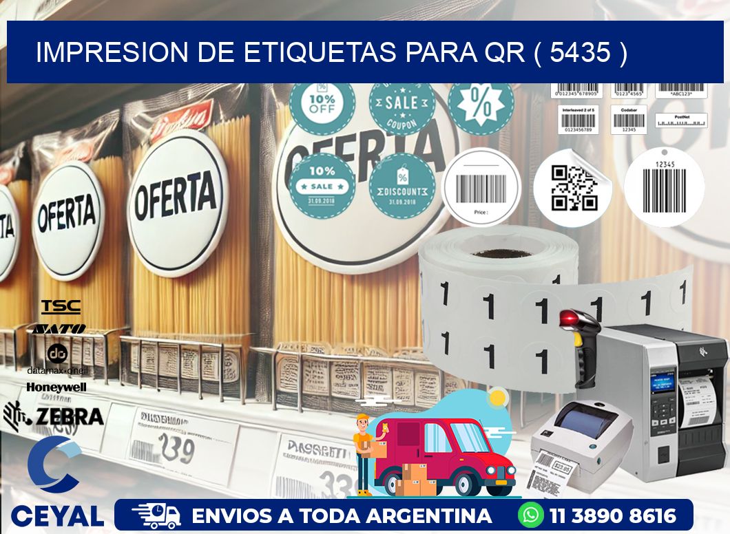 IMPRESION DE ETIQUETAS PARA QR ( 5435 )