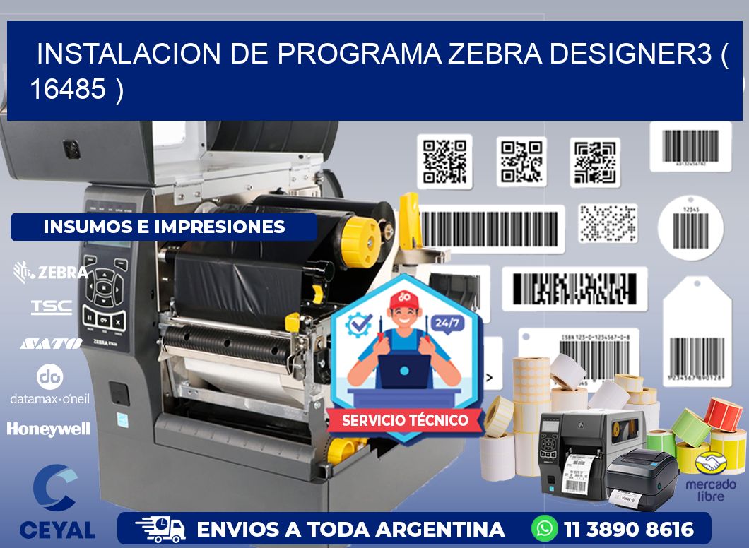 INSTALACION DE PROGRAMA ZEBRA DESIGNER3 ( 16485 )