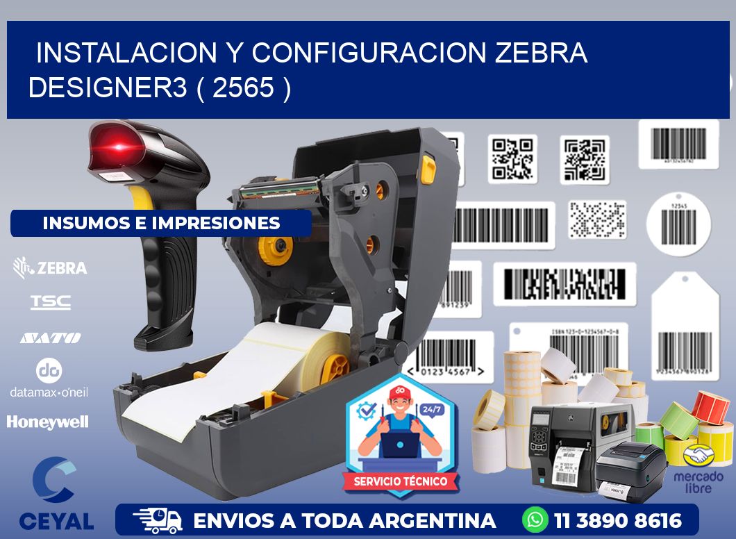 INSTALACION Y CONFIGURACION ZEBRA DESIGNER3 ( 2565 )