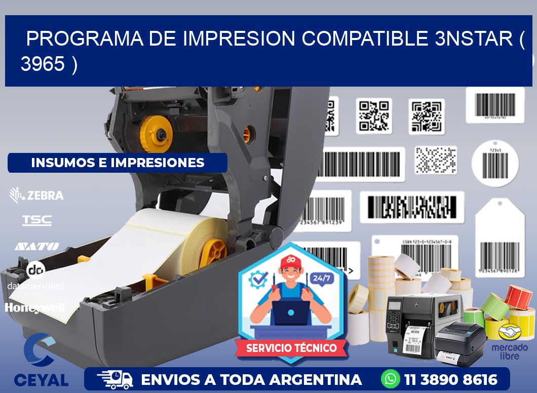 PROGRAMA DE IMPRESION COMPATIBLE 3NSTAR ( 3965 )