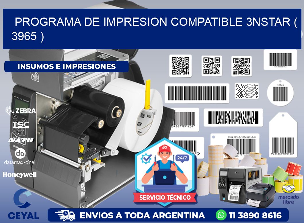 PROGRAMA DE IMPRESION COMPATIBLE 3NSTAR ( 3965 )