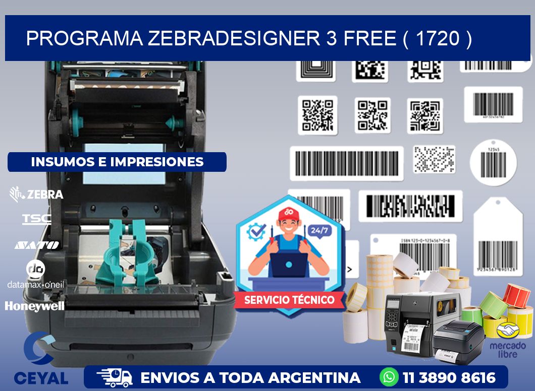 PROGRAMA ZEBRADESIGNER 3 FREE ( 1720 )