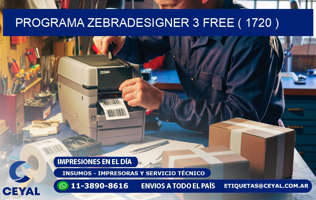 PROGRAMA ZEBRADESIGNER 3 FREE ( 1720 )