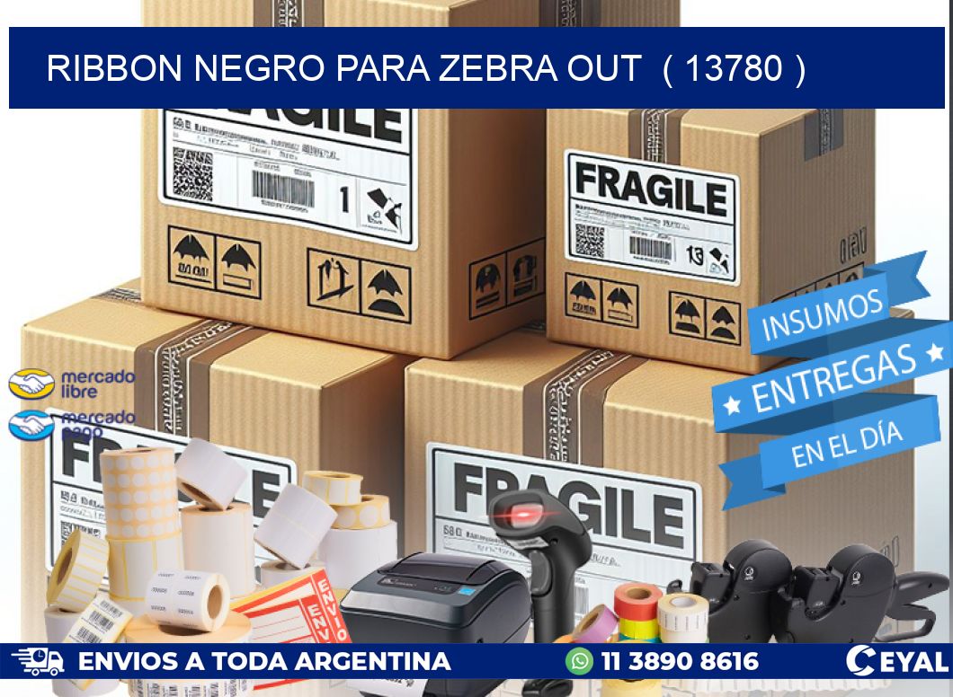 RIBBON NEGRO PARA ZEBRA OUT  ( 13780 )